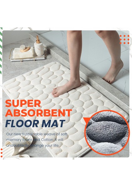 Mavi 40X60 cm Banyo Paspasları Süper Emici Zemin Mat Yıkanabilir Halı Halı Kaymaz Zemin Mat Rahat Esnek Modern Basit Kapı Dekor (Yurt Dışından) fiyatları