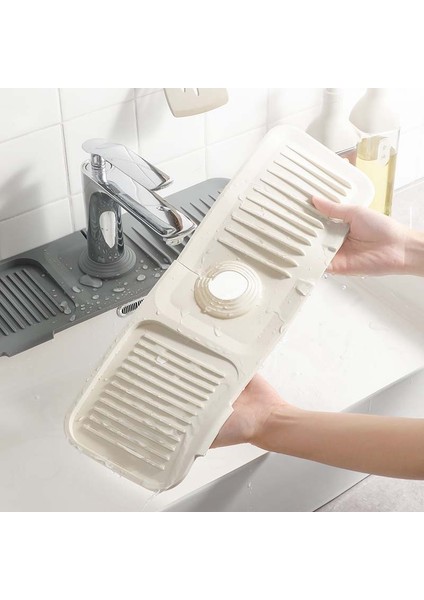 Turuncu A 37X14 cm Silikon Musluk Emici Mat Mutfak Lavabo Sıçrama Koruması Lavabo Su Sıçrama Koruması Banyo Tezgahı Koruyucu Lavabo Drenaj Mat (Yurt Dışından) indirimleri