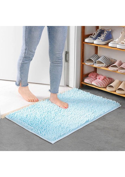 Skyblue Yaklaşık 80X160 cm Banyo Için 12 Renk Banyo Paspas, Tuvalette Kaymaz Banyo Halısı, Yatak Odası Kanepe Alfombra Bano Için 3 Boyutları Banyo Halısı (Yurt Dışından)