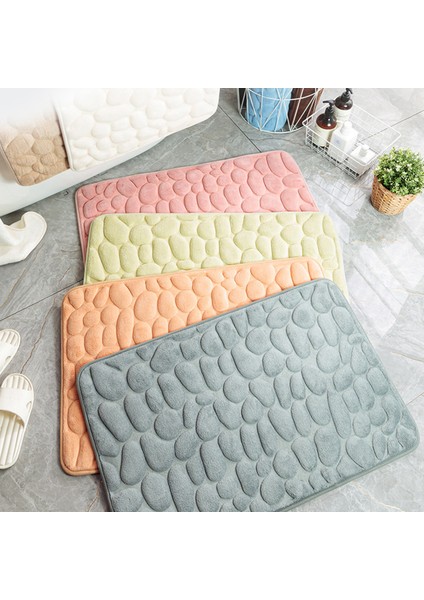 J 40X60 cm 60X40 cm Arnavut Kaldırımı Banyo Banyo Paspas Ayak Mat Kabartmalı Taş Bellek Köpük Işlemeli Banyo Emici Kaymaz Zemin Mat (Yurt Dışından) fiyatları