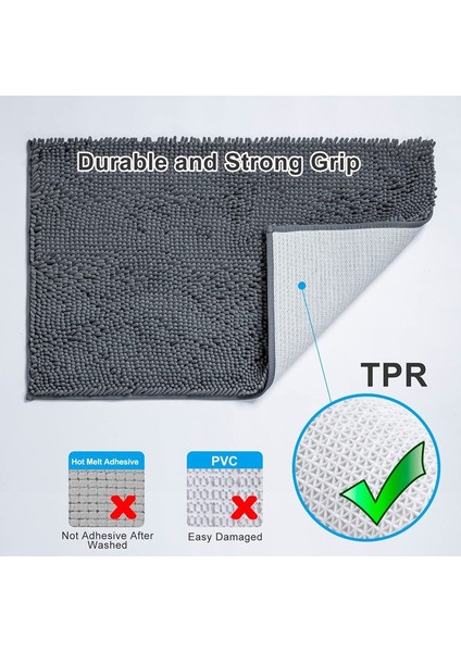 Pvc 03 400 mm x 600 mm Duş Mat Banyo Zemin Halısı Kalınlaşmış Kaymaz Emici Diatomit Yumuşak Mikrofiber Şönil Küvet Banyo Aksesuarları (Yurt Dışından) fırsatları