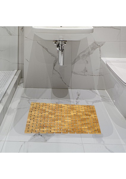 Kahverengi Banyo Paspası Kaymaz Mutfak Halısı, Bambu Ahşap Banyo Paspası, Sauna Zemin Yüzme Duşu Ev Spa Için Banyo Paspas Zemin Mat Duş (Yurt Dışından) modelleri