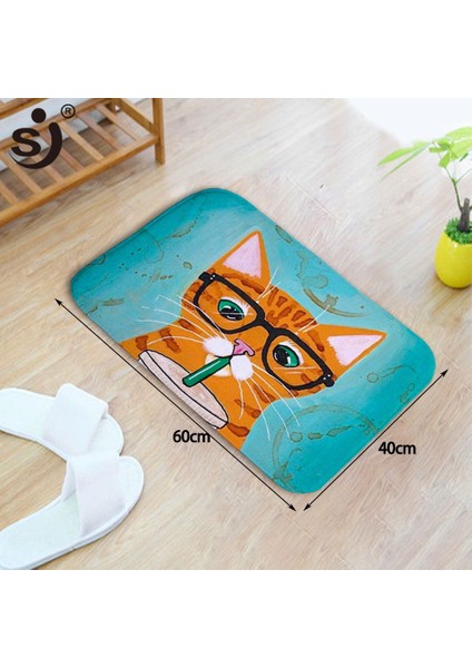 Stil 5 Dropship 40*60 cm Karikatür Kedi Hayvan Kaymaz Banyo Paspas Banyo Halı Kilim Tapis Salle De Bain (Yurt Dışından) indirimleri