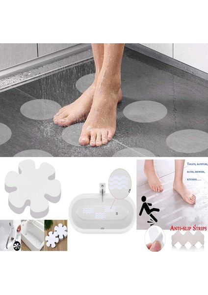 12 Adet 12 Adet Banyo Kayma Şeffaf Kaymaz Dalgalı Etiket Küvet/adım/bebek Anti-Sonbahar Amaçlı Yüksek Mukavemetli Macun Emniyet Bandı Pedi (Yurt Dışından) fiyatları