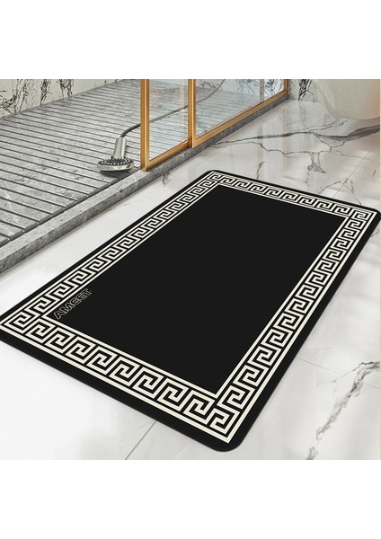 Resim Olarak 01 60X90CM Süper Emici Banyo Halısı Duş Hızlı Kuruyan Diyatomlu Toprak Mat Siyah Sarı Dekorasyon Lüks Halı Kaymaz Banyo Paspası (Yurt Dışından) modelleri