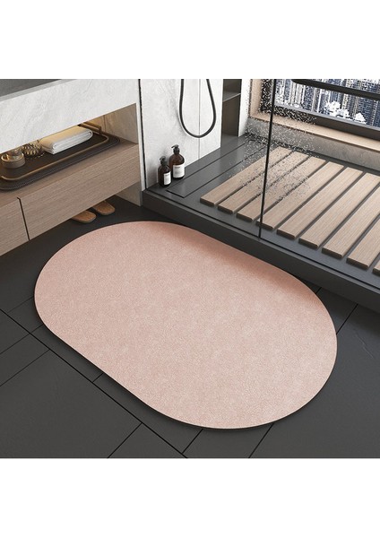 Oval Kahve 400 mm x 600 mm Diatomit Banyo Süper Emici Mat Kaymaz Ev Mutfak Tuvalet Çabuk Kuruyan Paspaslar Odası Paspas Yağ Geçirmez Paspaslar (Yurt Dışından)