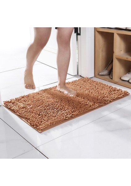 Ch-07 60X90CM Inyahome Peluş Mikrofiber Kaymaz Yumuşak Banyo Halısı Emici Makinede Yıkanabilir Şönil Banyo Paspası Hızlı Kuru Sevişmek Banyo Halısı (Yurt Dışından)