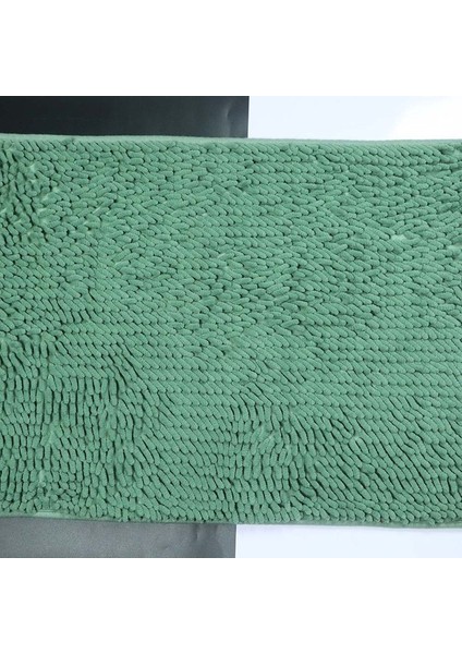 Siyah Yeşil 40X120 cm 16X47 Inç Banyo Dekor Kaymaz Banyo Paspas Süper Su Emici Halı Seti ile Banyo Halı Battaniye Atar Duş Tuvalet Paspaslar (Yurt Dışından)