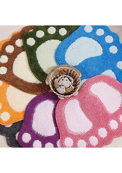 Pembe Ayak Baskı Banyo Paspasları, Kaymaz Banyo Halısı, Mat Tuvalet Bellek Köpük Banyo Halısı Banyo Pedi Halılar, Mikrofiber Mini Paspaslar 40*60CM (Yurt Dışından) fırsatları