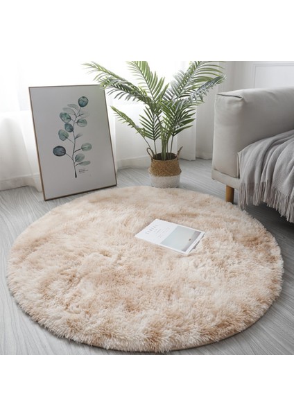 Mor 40CM Yuvarlak Kabarık Alan Halısı Yatak Odası Için Yumuşak Kabarık Tüylü Halı Kaymaz Zemin Halısı Banyo Paspas Banyo Halısı Коврик Для Ванной На Пол (Yurt Dışından) fırsatları