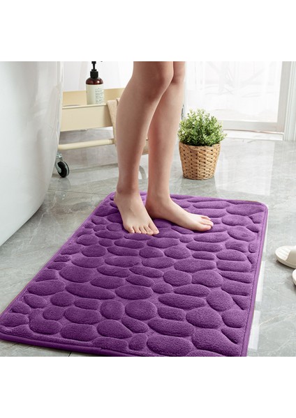 G 40X60 cm 60X40 cm Arnavut Kaldırımı Banyo Banyo Paspas Ayak Mat Kabartmalı Taş Bellek Köpük Işlemeli Banyo Emici Kaymaz Zemin Mat (Yurt Dışından) modelleri