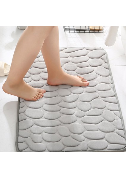 G 40X60 cm 60X40 cm Arnavut Kaldırımı Banyo Banyo Paspas Ayak Mat Kabartmalı Taş Bellek Köpük Işlemeli Banyo Emici Kaymaz Zemin Mat (Yurt Dışından) indirimleri