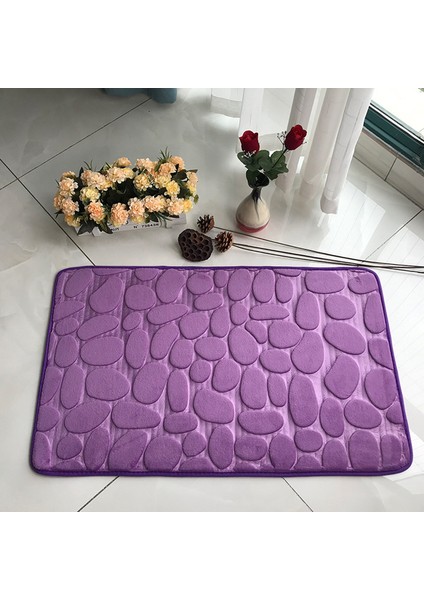 A-Sky Blue 50X80 cm Arnavut Kaldırımı Kabartmalı Banyo Banyo Paspas Kaymaz Halılar Lavabo Küvet Yan Zemin Halı Duş Odası Paspas Hafızalı Köpük Ped (Yurt Dışından) fırsatları