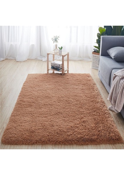 Haki Yaklaşık 60X120 cm Yumuşak Peluş Banyo Halı Yatak Odası Başucu Ayak Mat Düz Renk Su Emme Halı Kalınlaşmak Kaymaz Banyo Paspas Zemin Halı (Yurt Dışından)