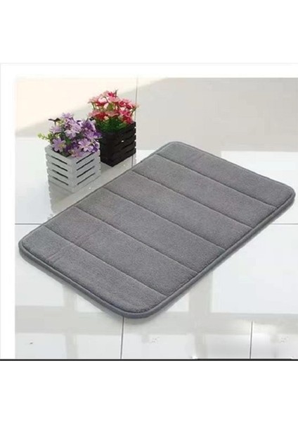 Açık Mavi 40-60 cm Banyo Kaymaz Mat Kalın Mercan Polar Bellek Köpük Bellek Emici Mat Yatak Odası Kaymaz Mat Mutfak Pedi Pedal Pedi 40*60 (Yurt Dışından) modelleri