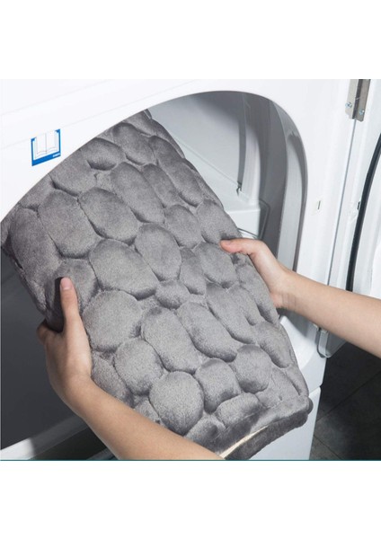 Göl Mavisi 400 mm x 600 mm Süper Emici Banyo Paspas Çabuk Kuruyan 40X60 cm Arnavut Kaldırımı Kabartmalı Banyo Paspas Kaymaz Küvet Yan Zemin Halı Bellek Köpük Ped (Yurt Dışından) modelleri