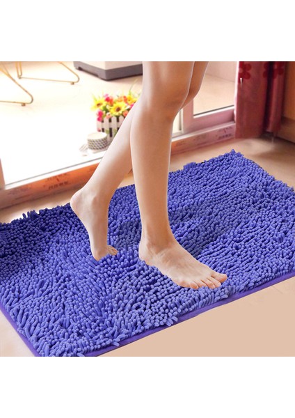 Göl Mavisi Yaklaşık 70X140CM Yüksek Seviye Şönil Kaymaz Büyük Banyo Halıları 15 Düz Renk Banyo Halıları Banyo Halısı 1 Adet Banyo Için Kilimler ve Halılar (Yurt Dışından) modelleri