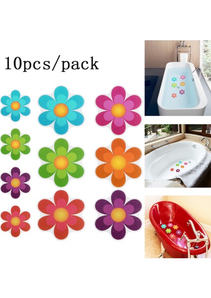 Desen C 10 Adet Kaymaz Küvet Çıkartmalar Renkli Çiçek Kendinden Yapışkanlı Kaymaz Küvet Paspas Küvet Kaymaz Çıkartmalar Küvet Banyo (Yurt Dışından) fiyatları