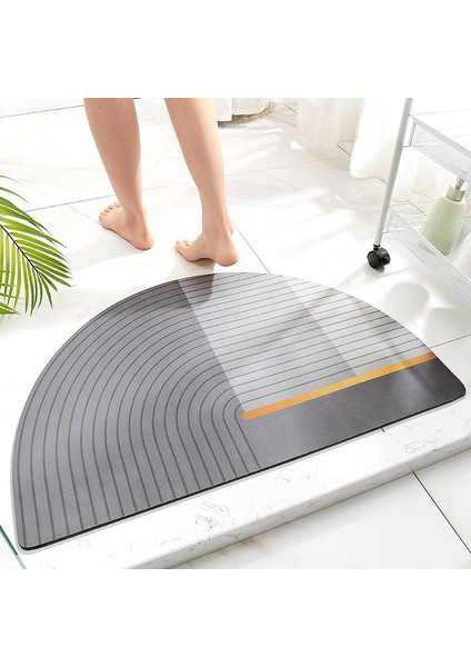Altın ve Mavi 50X80 cm Moda Teknolojisi Kadife Banyo Paspası Yarı Dairesel Banyo Paspas Emici Çabuk Kuruyan Ayak Mat Duş Odası Kaymaz Zemin Mat (Yurt Dışından) modelleri