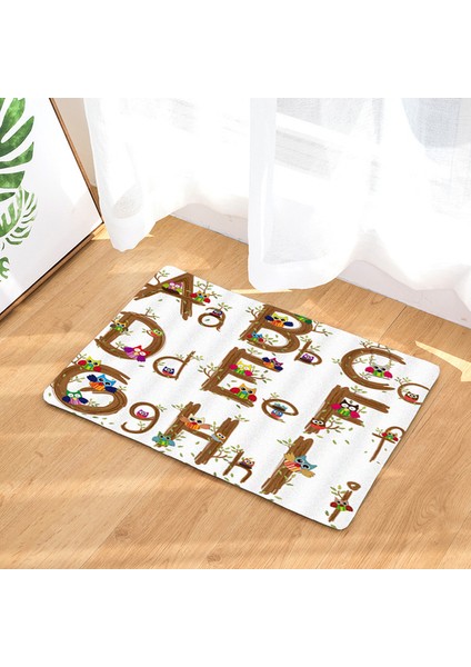 488G 450 mm x 750 mm Kaymaz Mat 45X75 cm Banyo Paspaslar 3D Baskı Sevimli Baykuş Banyo Paspas Tuvalet Halı Pazen Halı Duş Odası Halı Paspas (Yurt Dışından)