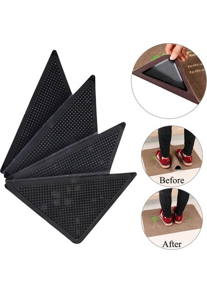 Üçgen 8 Adet 8 Adet Üçgen Yıkanabilir Yeniden Kullanılabilir Halı Tutucu Kaymaz Kauçuk Paspas Kaymaz Yama Bandı Kiremit Zeminler Halılar Köşeler Ped (Yurt Dışından) modelleri