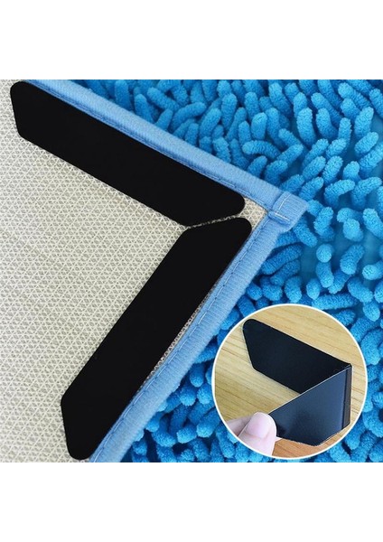 Üçgen 8 Adet 8 Adet Üçgen Yıkanabilir Yeniden Kullanılabilir Halı Tutucu Kaymaz Kauçuk Paspas Kaymaz Yama Bandı Kiremit Zeminler Halılar Köşeler Ped (Yurt Dışından) indirimleri