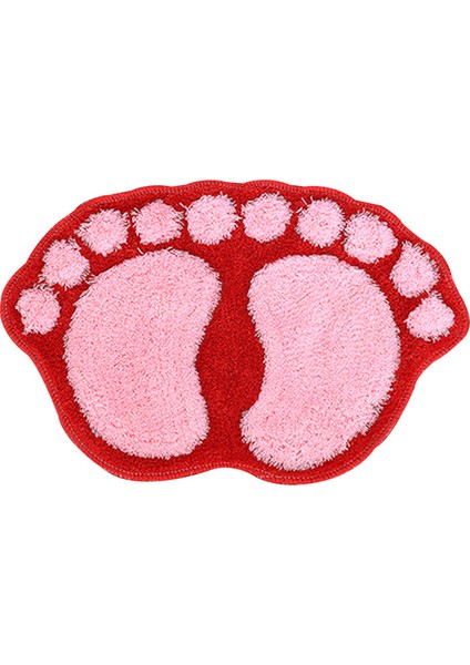 Kırmızı Ayak Baskı Banyo Paspasları Kaymaz Banyo Halı Paspas Tuvalet Banyo Halısı Banyo Pedi Halılar Mikrofiber Mini Paspaslar Banyo Aksesuarları (Yurt Dışından)