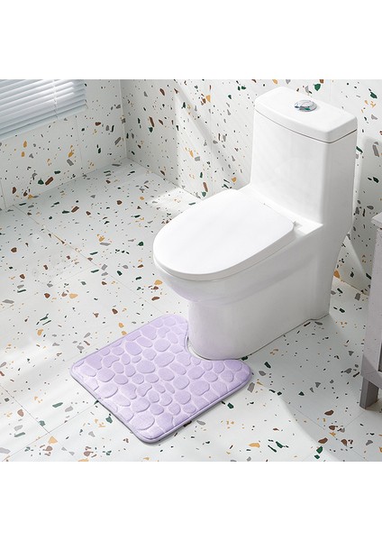 Menekşe 45CMX45CM Içbükey Tuvalet Zemin Matı Banyo Halısı Paspas Banyo Kaymaz Mat Banyo Ayak Mat Emici Kaymaz Paspaslar (Yurt Dışından)