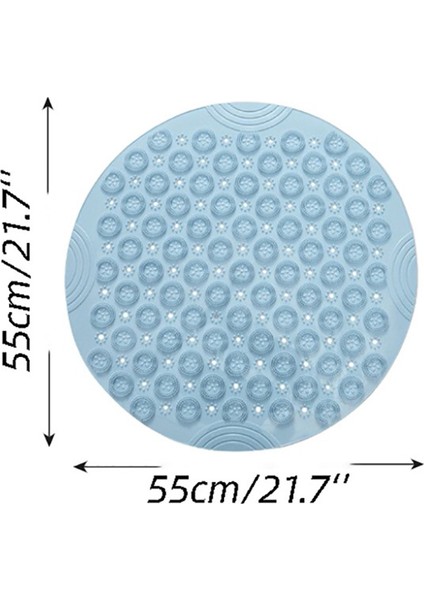 C Kaymaz Yuvarlak Banyo Paspas Masaj Yastığı Ayak Emniyet Duşu Banyo Paspas Zemin Drenaj Vantuz Banyo Anti Patinaj Ped (Yurt Dışından)