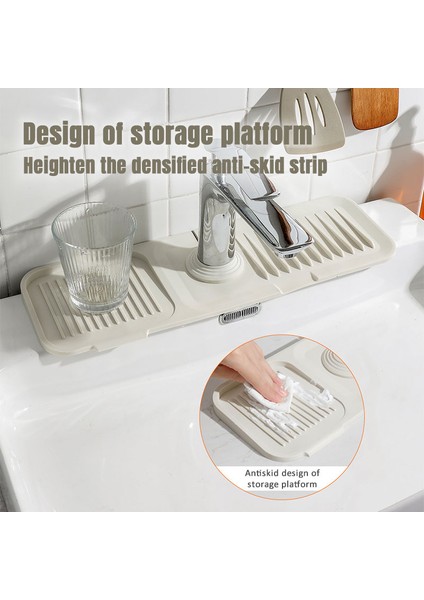 Koyu Yeşil Xl Mutfak Silikon Musluk Mat Lavabo Sıçrama Koruma Musluk Drenaj Pedi Kurutma Pedi Mutfak Banyo Tezgahı Koruma Mat (Yurt Dışından) fırsatları