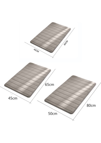 Siyah-Haki 50X80 cm Banyo Paspas Duş Mat Bellek Köpük Ped Süper Emici Çabuk Kuruyan Banyo Halı Tuvalet Zemin Mat Kaymaz Ev Dekor (Yurt Dışından) modelleri