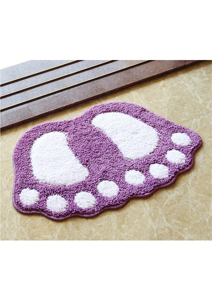 Mor Yaklaşık 40X60 cm Yeni Kaymaz Banyo Paspasları Kalın Banyo Odası Paspas Ayak Baskı Halılar Tuvalet Zemin Koruma Halıları Kaymaz Banyo Pedi 40*60 Paspas (Yurt Dışından)