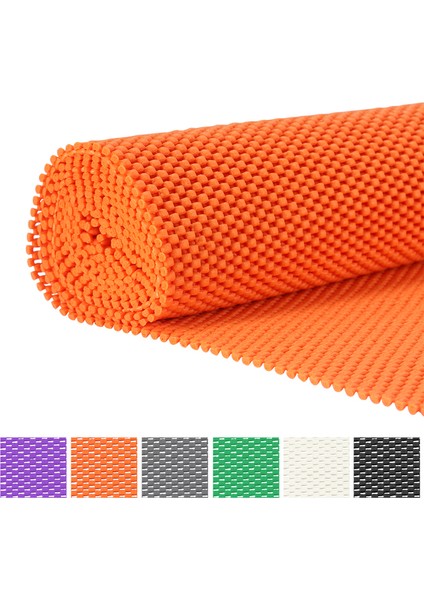 Turuncu Mat 200CM * 50CM Ev Mat Pvc Köpük Kaymaz Ped Zemin Mat Izgara Banyo Paspas Raf Astarı Dıy Mat Mutfak Yatak Odası Halı Pedi Zemin Mat (Yurt Dışından)