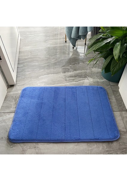 Mavi 40X60 cm Kaymaz Oturma Odası Mutfak Tuvalet Zemin Kaymaz Yumuşak Mat Banyo Paspas Banyo Halı Paspas Banyo Pedi Banyo Halı Halı (Yurt Dışından)