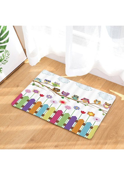 2690ZW 400 mm x 600 mm Kaymaz Mat 45X75 cm Banyo Paspaslar 3D Baskı Sevimli Baykuş Banyo Paspas Tuvalet Halı Pazen Halı Duş Odası Halı Paspas (Yurt Dışından) fırsatları