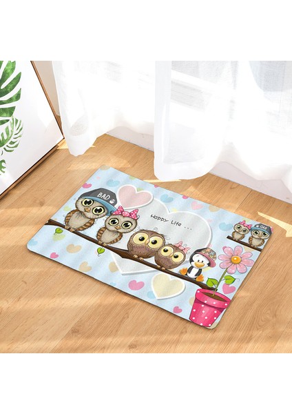 2690ZW 400 mm x 600 mm Kaymaz Mat 45X75 cm Banyo Paspaslar 3D Baskı Sevimli Baykuş Banyo Paspas Tuvalet Halı Pazen Halı Duş Odası Halı Paspas (Yurt Dışından) indirimleri
