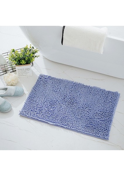 Xueqing 50X160 cm Saf Renk Şönil Yatak Odası Mutfak Oturma Odası Halısı Banyo Kaymaz Zemin Mat Paspas Emici Ayak Mat (Yurt Dışından)
