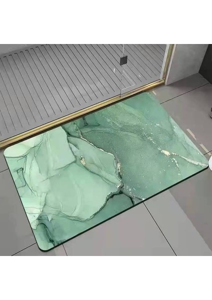 60CMX90CM Banyo Paspası Süper Emici Oturma Odası Zemin Mat Banyo Halısı Mutfak Yağı Geçirmez Napa Cilt Banyo Paspas Basit Kaymaz Paspaslar (Yurt Dışından)