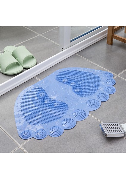 E 33X58CM Ayak Banyo Paspas Ayak Şekli Pvc Kaymaz Banyo Paspas Silikon Duş Banyo Paspas Ayak Fırçası Ölü Cilt Noktası Boncuk Pedi Banyo Aksesuarları (Yurt Dışından) modelleri