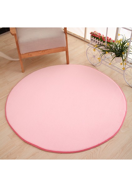 Renk 7 Çap Yaklaşık 80 cm 1 Adet Banyo Halısı Büyük Boy Yuvarlak Katı Mercan Polar Banyo Paspas Halısı 1 Adet Kaymaz Tuvalet Wc Mat Yumuşak Yatak Odası Halısı Tappeto Bagno (Yurt Dışından)