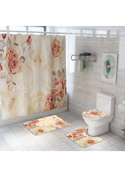 Duş Perdesi-1 Resim Olarak Göster Banyo Halı Halısı Banyo Paspas ve Duş Perdesi Seti Banyo Tuvalet Halısı Banyo Paspasları Ev Dekor Duş Zemin Ayak Halısı Banyo Paspasları (Yurt Dışından) modelleri