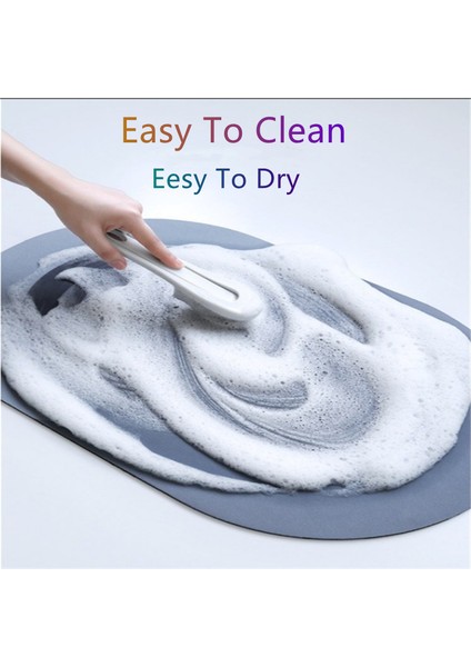 Yuvarlak 02 40CMX60CM Süper Emici Zemin Banyo Duş Matı Çabuk Kuruyan Banyo Halısı ve Mat Seti Kapı Tuvalet Halısı Kaymaz Mutfak Ev Yağ Geçirmez (Yurt Dışından) fırsatları