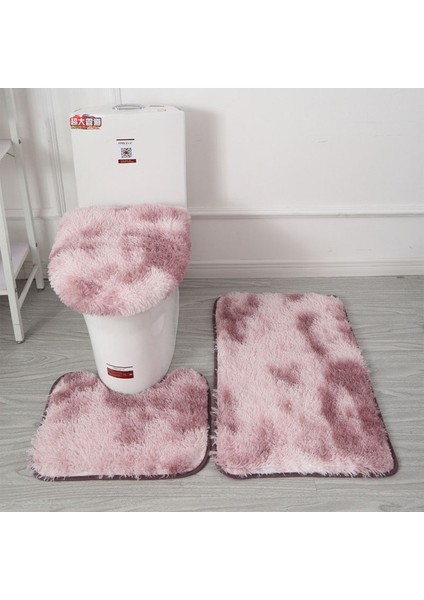 Pembe Mor 40X50 45X50 50X80 cm Degrade Renk Banyo Paspas Halı Banyo Halıları Mat Seti Tuvalet Kapağı Kapağı Peluş Duş Halı Paspaslar Kaymaz Banyo Zemin Pedi (Yurt Dışından)