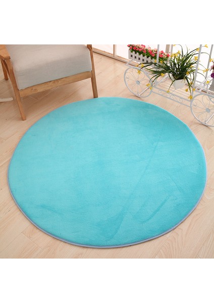 Renk 7 Çap Yaklaşık 80 cm 1 Adet Banyo Halısı Büyük Boy Yuvarlak Katı Mercan Polar Banyo Paspas Halısı 1 Adet Kaymaz Tuvalet Wc Mat Yumuşak Yatak Odası Halısı Tappeto Bagno (Yurt Dışından)