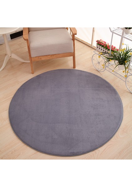 Renk 7 Çap Yaklaşık 80 cm 1 Adet Banyo Halısı Büyük Boy Yuvarlak Katı Mercan Polar Banyo Paspas Halısı 1 Adet Kaymaz Tuvalet Wc Mat Yumuşak Yatak Odası Halısı Tappeto Bagno (Yurt Dışından)