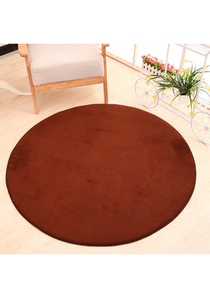 Renk 7 Çap Yaklaşık 80 cm 1 Adet Banyo Halısı Büyük Boy Yuvarlak Katı Mercan Polar Banyo Paspas Halısı 1 Adet Kaymaz Tuvalet Wc Mat Yumuşak Yatak Odası Halısı Tappeto Bagno (Yurt Dışından)