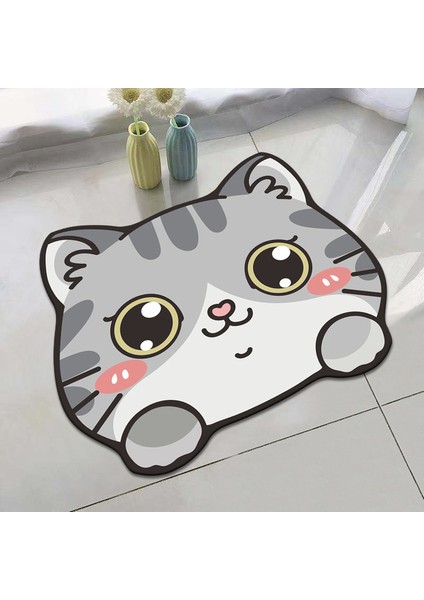 A31-23 40X60CM Süper Emici Karikatür Banyo Paspas Kaymaz Banyo Halısı Anında Kuruyan Zemin Halı Ev Duş Geçirmez Kaymaz Banyo Ayak Mat (Yurt Dışından)
