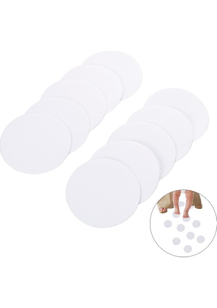 Pembe 10PCS Peva Kaymaz Diskler Büyük 4" Küvetler ve Duşlar Için Kaymaz Çıkartmalar (Beyaz) (Yurt Dışından) fiyatları