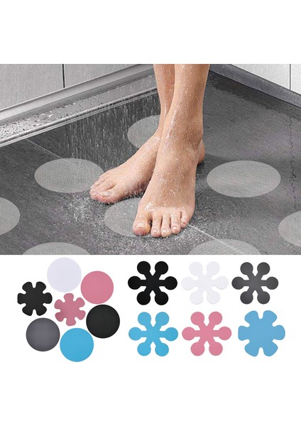 Siyah Yuvarlak 8x8 cm 20 Adet Kaymaz Küvet Çıkartmalar Banyo Çiçek Kendinden Yapışkanlı Kaymaz Küvet Çıkartmaları Çıkartmalar Banyo Duş Kaymaz Çıkartmalar (Yurt Dışından)