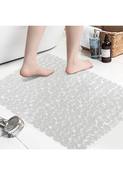 Siyah Banyo Paspas 54X54 cm Duş Kaymaz Zemin Mat Çakıl Tasarım Pvc Banyo Güvenliği Kaymaz Masaj Yastığı Kare Yeni Yükseltme (Yurt Dışından) fiyatları